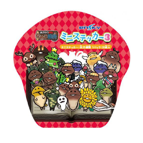 なめこキャラクター ステッカー＆カード セット おさわり探偵 なめこ栽培キット ミニステッカー4 (8パック入り