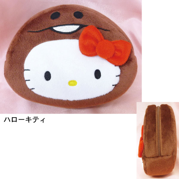 なめこ×ハローキティ フェイスポーチ｜なめこぱらだいす☆なめこ公式