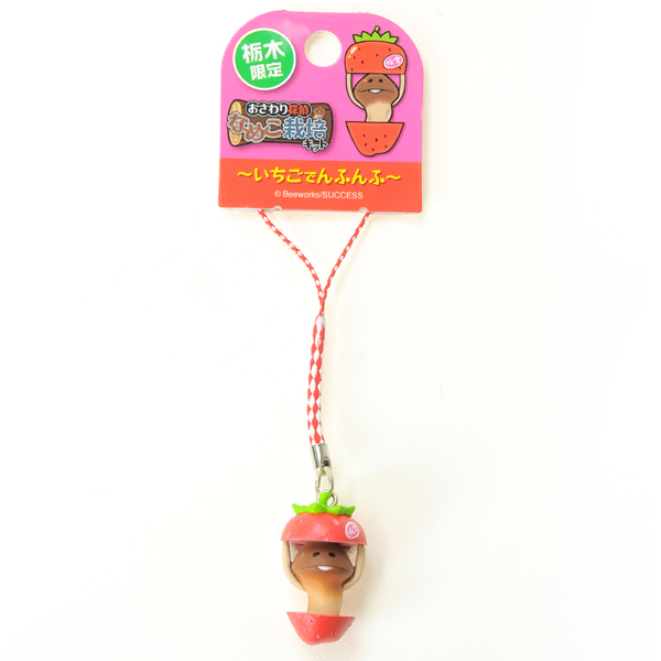 栃木限定 いちご なめこ ストラップ/ねつけ/スマートチャーム