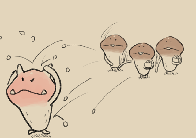 4コマ第564話 勧誘｜なめこぱらだいす なめこ公式サイト