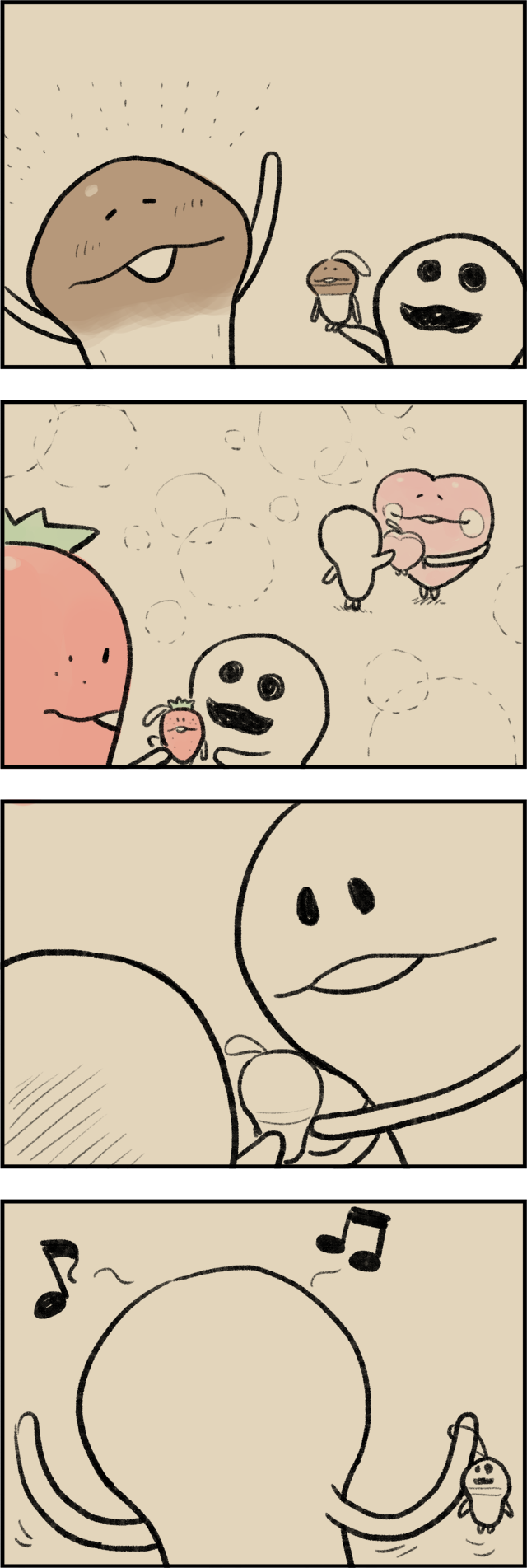 4コマ第768話　ぬいぐるみマスコット イメージ