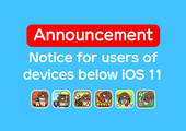 Notice for users of devices below iOS11 イメージ