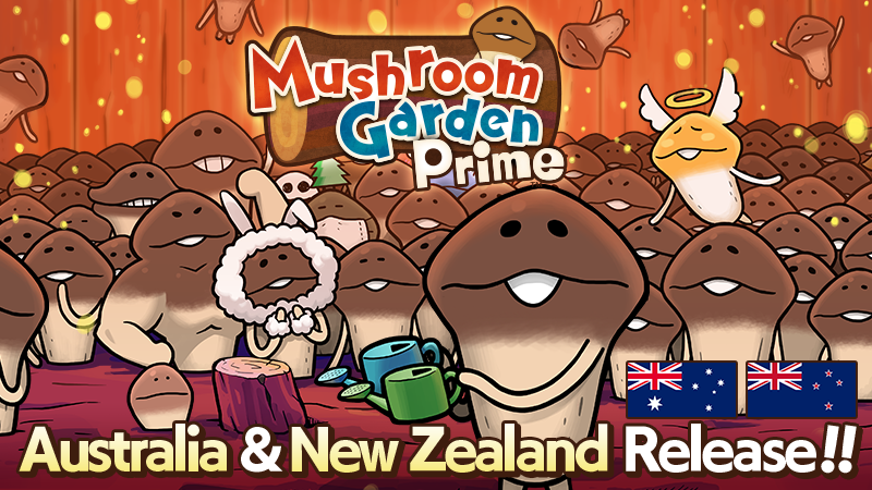 "Mushroom Garden Prime" Now Available in Australia & New Zealand on iOS/Android image