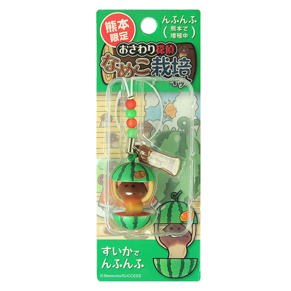熊本限定 スイカ なめこ ストラップ/ねつけ/スマートチャーム