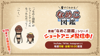 累計部数120万部を突破した書籍「なめこ図鑑」シリーズがショートアニメ化！ イメージ