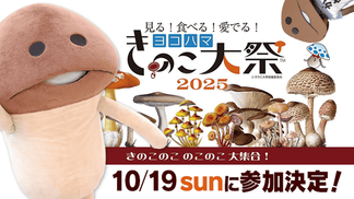 【10月19日（日）】なめこ&ダンボールなめこが「ヨコハマきのこ大祭2025」に登場決定！ イメージ