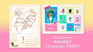 【なめこのカレンダー&ポストカード】'25年12月30日（火）より発売開始！ イメージ