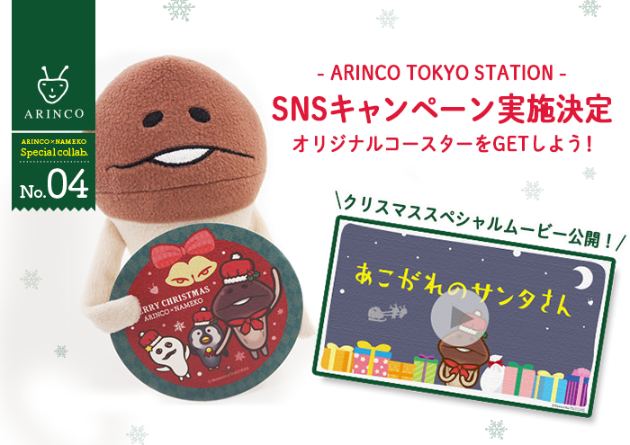 【コラボ】ARINCO×NAMEKOクリスマス最新情報 イメージ